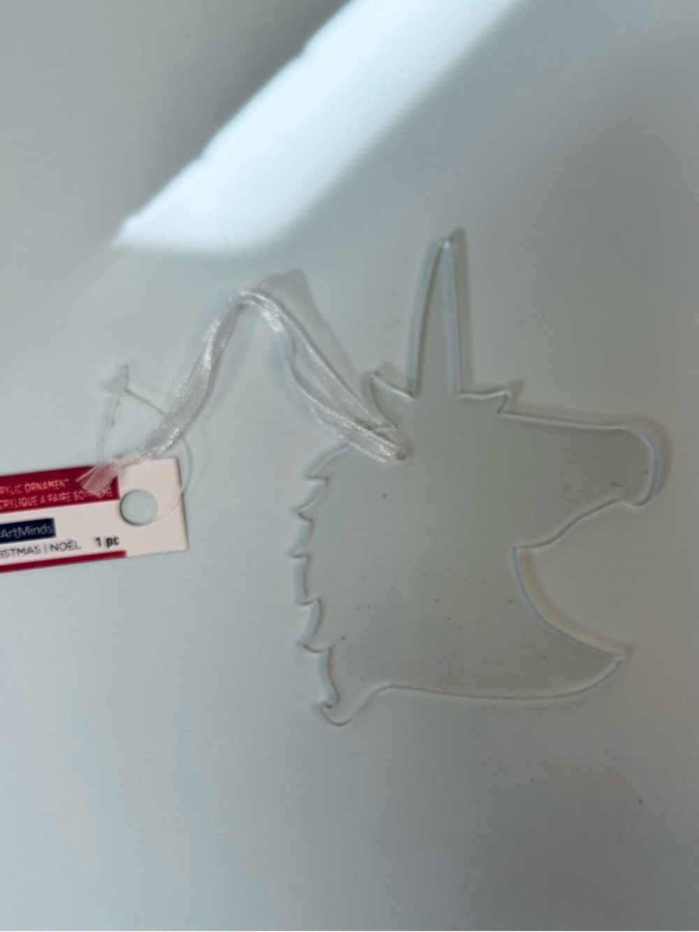 5 for $10 Clear Acrylic Unicorn Ornament DIY Craft Magical Christmas Decor - Picture 2 of 3